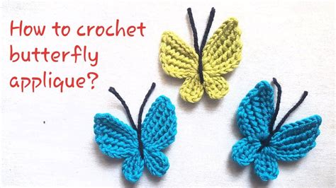 How to Crochet Butterfly Applique? Simple Crochet Butterfly Pattern | Crochet butterfly, Cozy ...