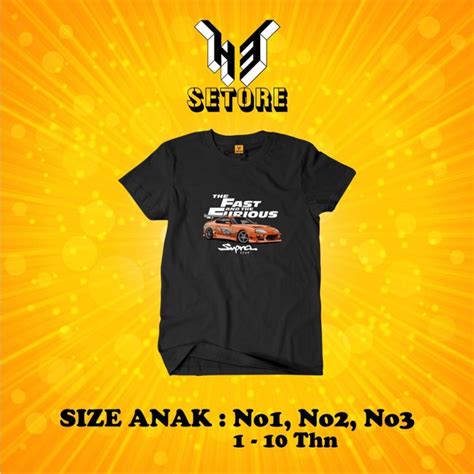 Kaos Baju Anak Toyota Supra Mk Fast Furious Kaos Otomotif Lazada