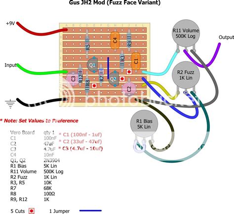 Fuzz Face Mods Schematic