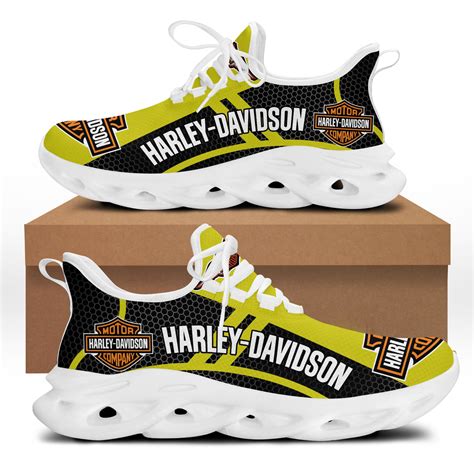 HARLEY DAVIDSON AN LT BS Running Shoes Ver 1 Yellow Fitjiva Art Store