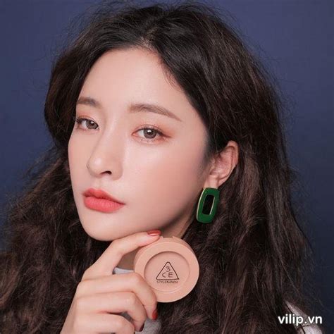 Phấn Má Hồng 3CE Mood Recipe Face Blusher Nude Peach Màu Cam Nude Vilip Shop Mỹ phẩm chính
