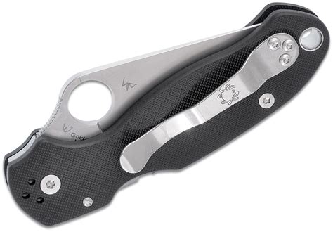 Spyderco Para 3 Folding Knife 3 S45vn Satin Plain Blade Black G10