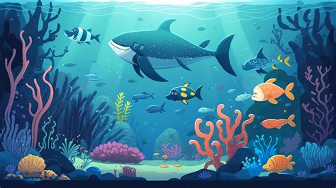 Cartoon Coral Background Coral The Sea Cute Background Image And