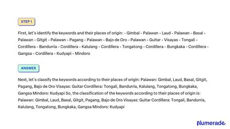 SOLVED: Ano sagot pa, help naman. Cordillera, Mindoro, Palawan, Visayas ...