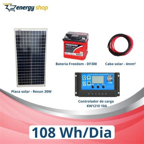 Kit Energia Solar Off Grid At Wh Dia Resun