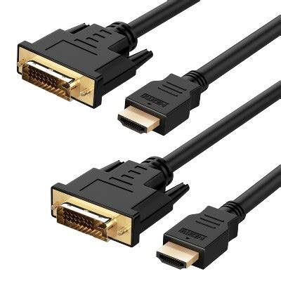 Fosmon Hdmi To Dvi Cable Ft Pack Full P Bi Directional