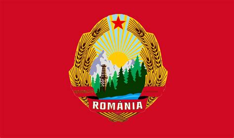 The Flag Of The Socialist Republic Of Romania If The Revolution Of 1989