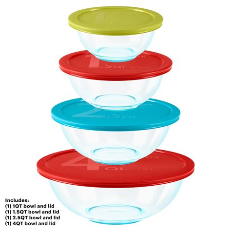 Pyrex® Mixing Bowl Glass 8 Piece