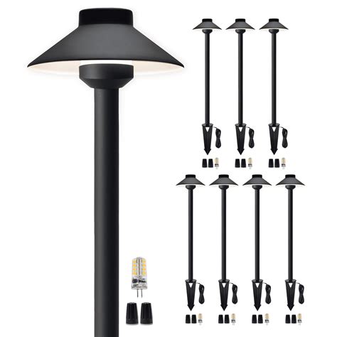 Gardenreet Brass Pathway Lights Black Low Voltage Led Landscape Path Lights 12v Outdoor