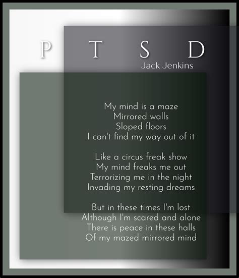 Ptsd Jack Jenkins Ptsd Poetry Emotions