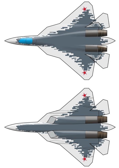 Sukhoi Su-57 in colours (PAK FA, Prospective Frontline Aviation System ...