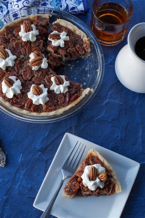 Maple Pecan Pie With Bourbon Whipped Cream Food Meanderings