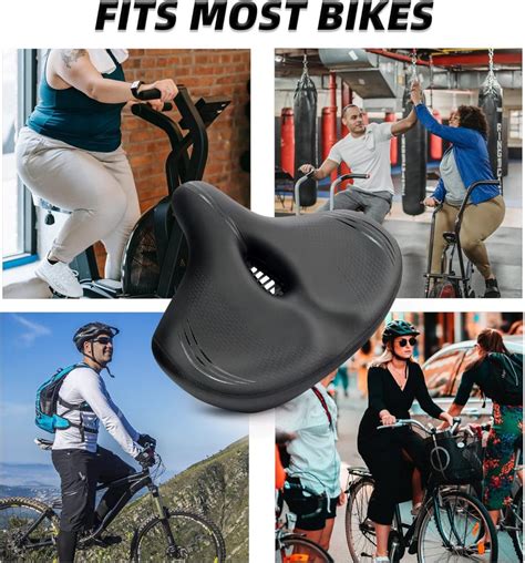 CDYWD Oversized Bike Seat For Men Women Comfort Extra Wide Soft