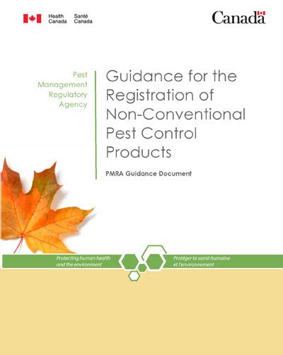 Pmra Guidance Document Registration Of Non Conventional Pest Control