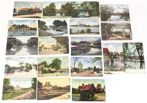 Lot - (38) Antique Chicago Humbolt Park Postcards