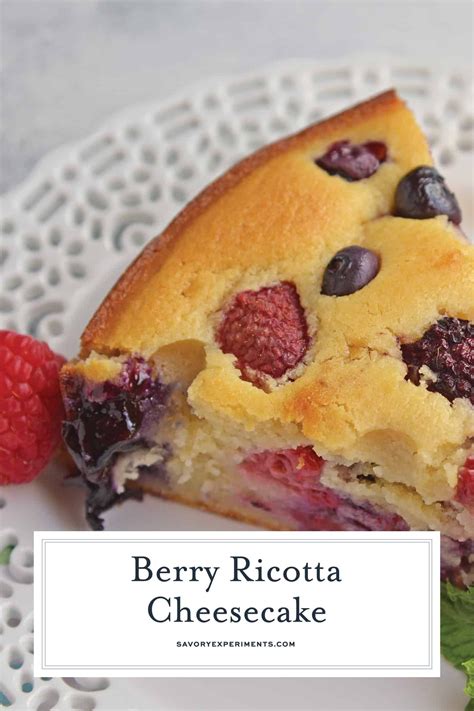 Berry Ricotta Cheesecake Is A Crustless Homemade Cheesecake Recipe