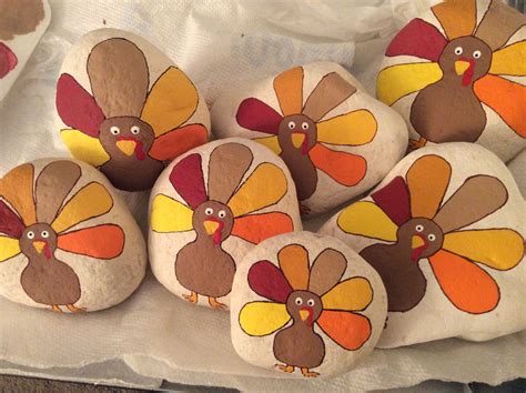 Easy Painted Rock Turkey Craft For Thanksgiving Artofit