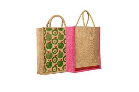 Rope Handle Reusable Jute Shopping Bag Capacity Upto 10 Kg Size 12