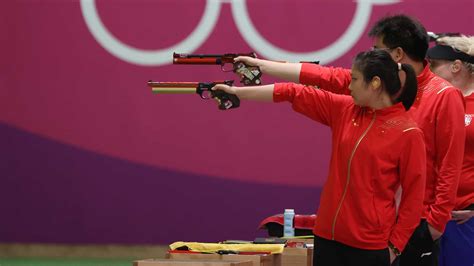 China Wins Mixed M Air Pistol Gold With Final Shot Nbc Olympics