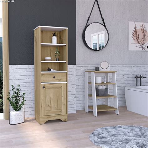 Conjunto Malaga Mueble Columna Puerta De Cajon Organizador Bajo Z