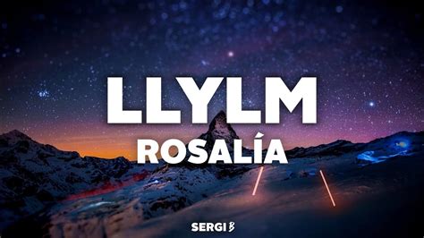 RosalÍa Llylm Letra Lyrics Youtube