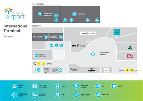 Cairns International Airport Terminal Map (2024) - All Maps