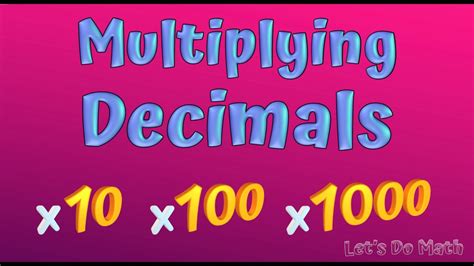 Multiplying Decimals By 10 100 1000 Worksheets Library