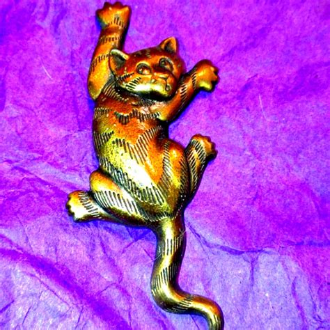 Funny Old Cat Brooch Etsy