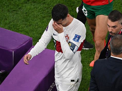 Cristiano Ronaldo Walks Down Tunnel In Tears As Portugal Crash Out Of