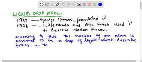 SOLVED:What is liquid drop model of nucleus? How it is used to explain the fission phenomenon?