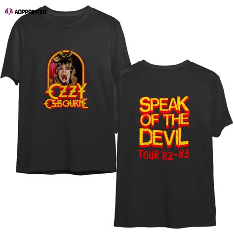 Ozzy Osbourne Speak Of The Devil Tour Concert T Shirt Ozzy Osbourne