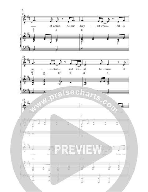 All Because Of Christ Choral Anthem Satb Sheet Music Pdf Lifeway