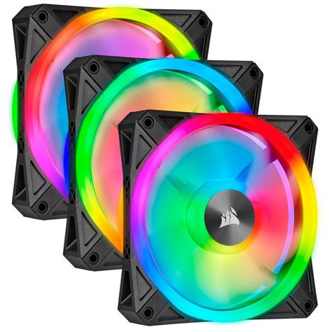 Kit Com 3 Coolers Fan Corsair Icue Ql120 Rgb 120mm Terabyte