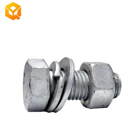 High Strength Structural Bolt Galvanized Steel Black Oxide Pan Hex Head