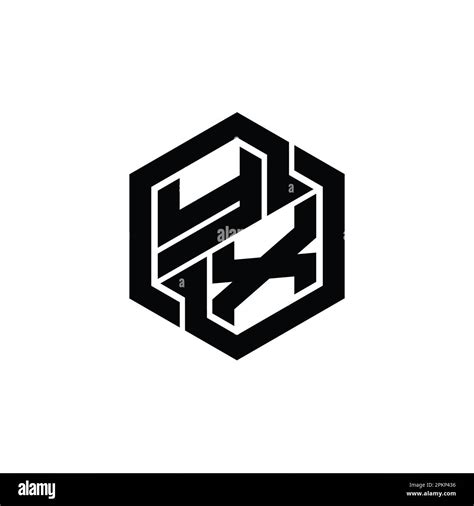 Yx Logo Monogram Gaming With Hexagon Geometric Shape Design Template