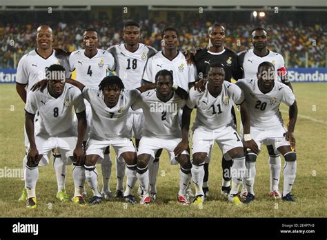 Ghana's team group during the African Cup of Nations soccer match ...