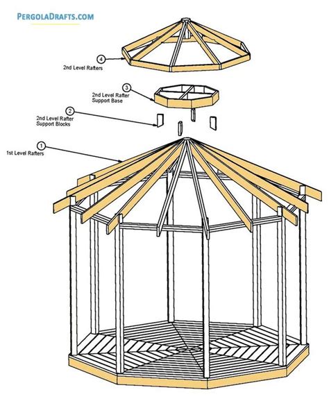 These 12 Feet Hip Roof Octagon Gazebo Plans Blueprints Have Aided Many Diy Enthusiasts To Build