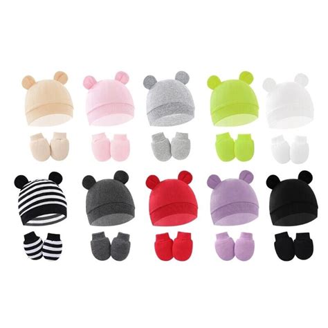 Infant Hat And Gloves Set Unisex Skull Hat Baby Essential Newborns Shower