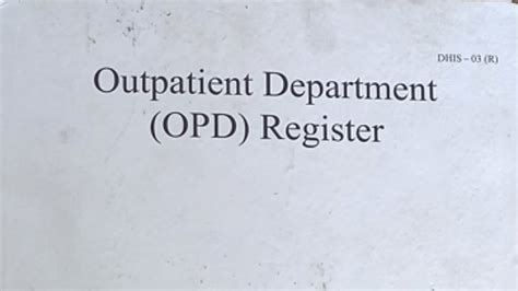 How To Write Opd Register Outpatient Department Opd Register Youtube