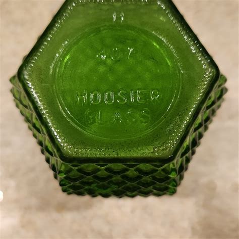 Accents Vintage Green Hoosier Glass Vase Poshmark