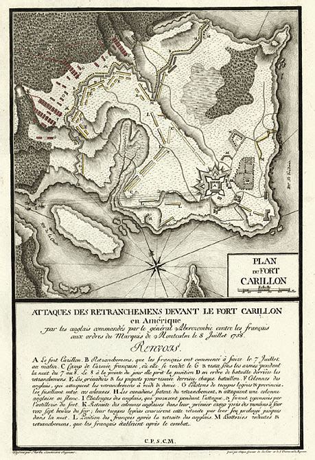 Plan Du Fort Carillon1758 French And Indian War Battle Plan Fort