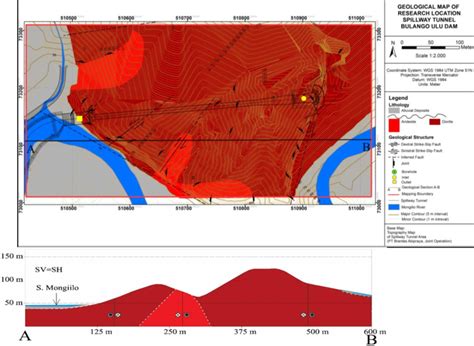 Geological Map And Geological Cross Section Of Research Location Download Scientific Diagram