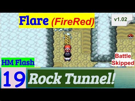 Pokemon Flare FireRed Part 19 Exploring Rock Tunnel HM Flash GBA