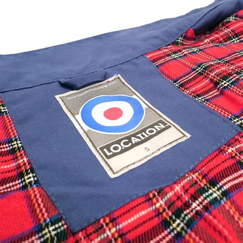 Tartan Lining Air Force Blue Harrington Jacket