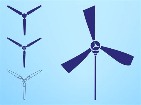 Wind Turbines Silhouettes Elements Vector Art & Graphics | freevector.com