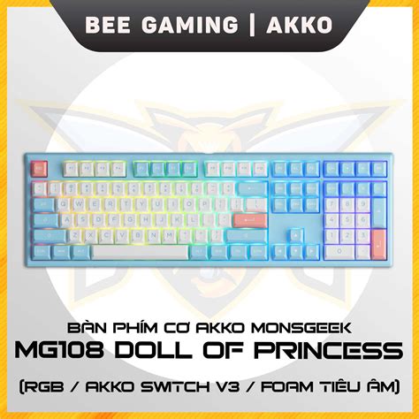 Bàn phím cơ AKKO MonsGeek MG108 Black Pink RGB AKKO sw v3