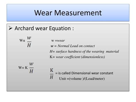 Ppt Presentation On Wear Measurement Powerpoint Presentation Free