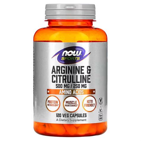 Now Foods Arginine Citrulline Mg Mg Veggie Capsules