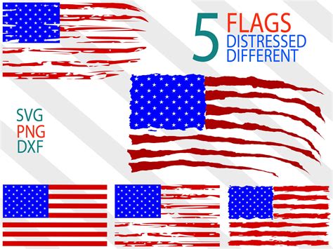 162 Tattered American Flag Svg Free