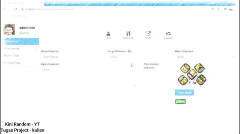 Demo Aplikasi Sederhana Kasir Restoran Berbasis Web Menggunakan Laravel